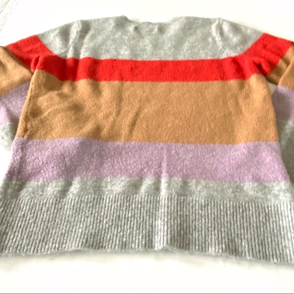 SOLD LOFT Striped Crew Neck Sweater Size Medium - Picture 4 of 5